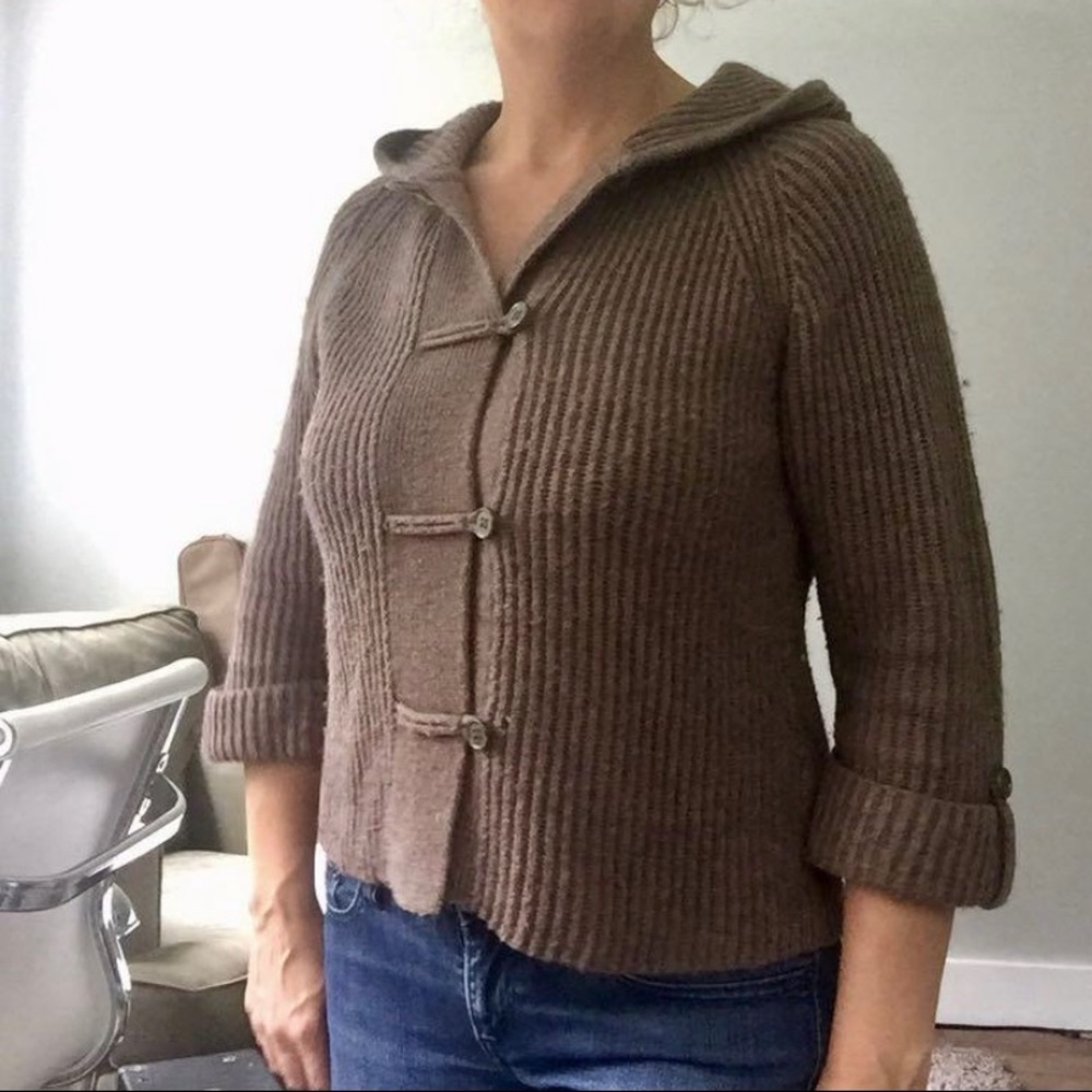 Hooded Wool Cardigan